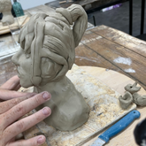 making a head in clay